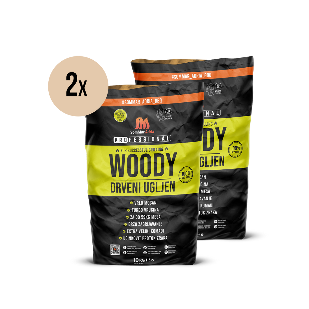 SomMar Adria Woody drveni ugljen (2 vrećice x 10 kg)