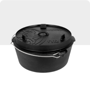 Dutch Oven ft12 s ravnim dnom (Lonac od lijevanog željeza)
